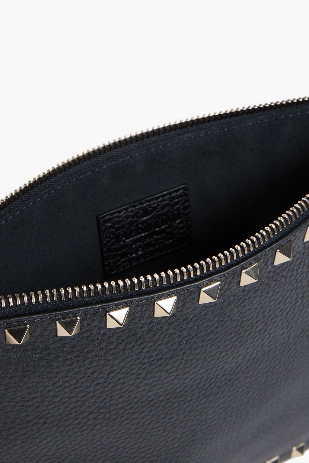 VALENTINO GARAVANI Rockstud pebbled-leather pouch