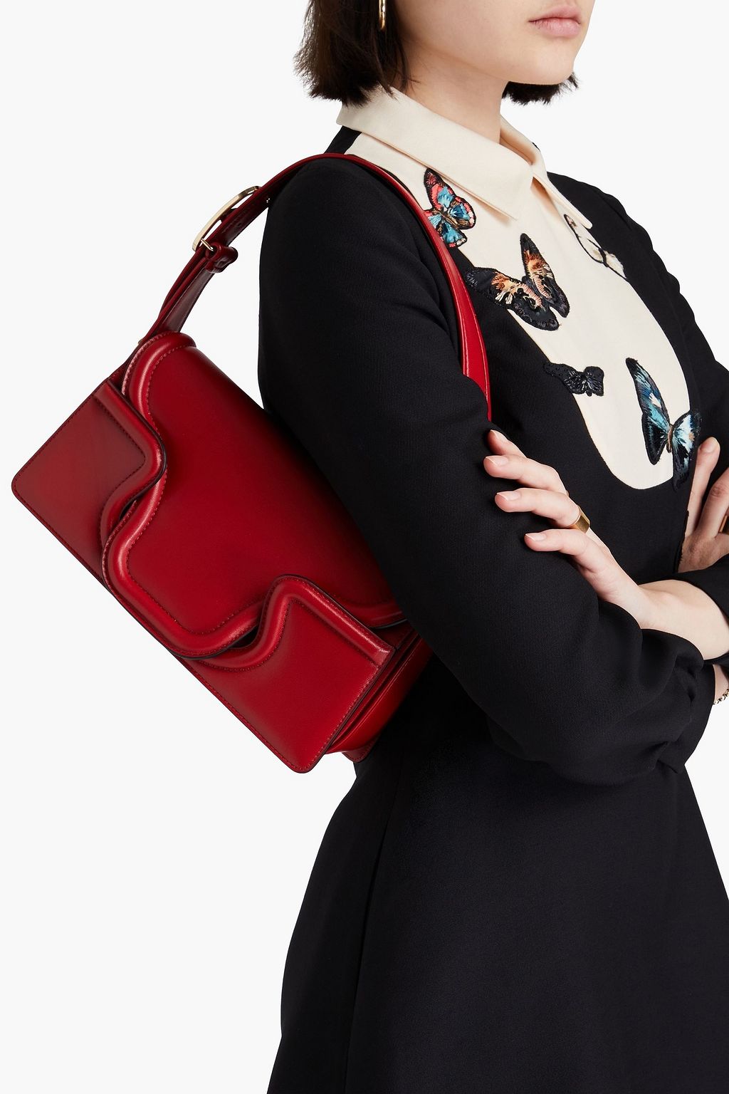 VALENTINO GARAVANI Sculpture leather shoulder bag