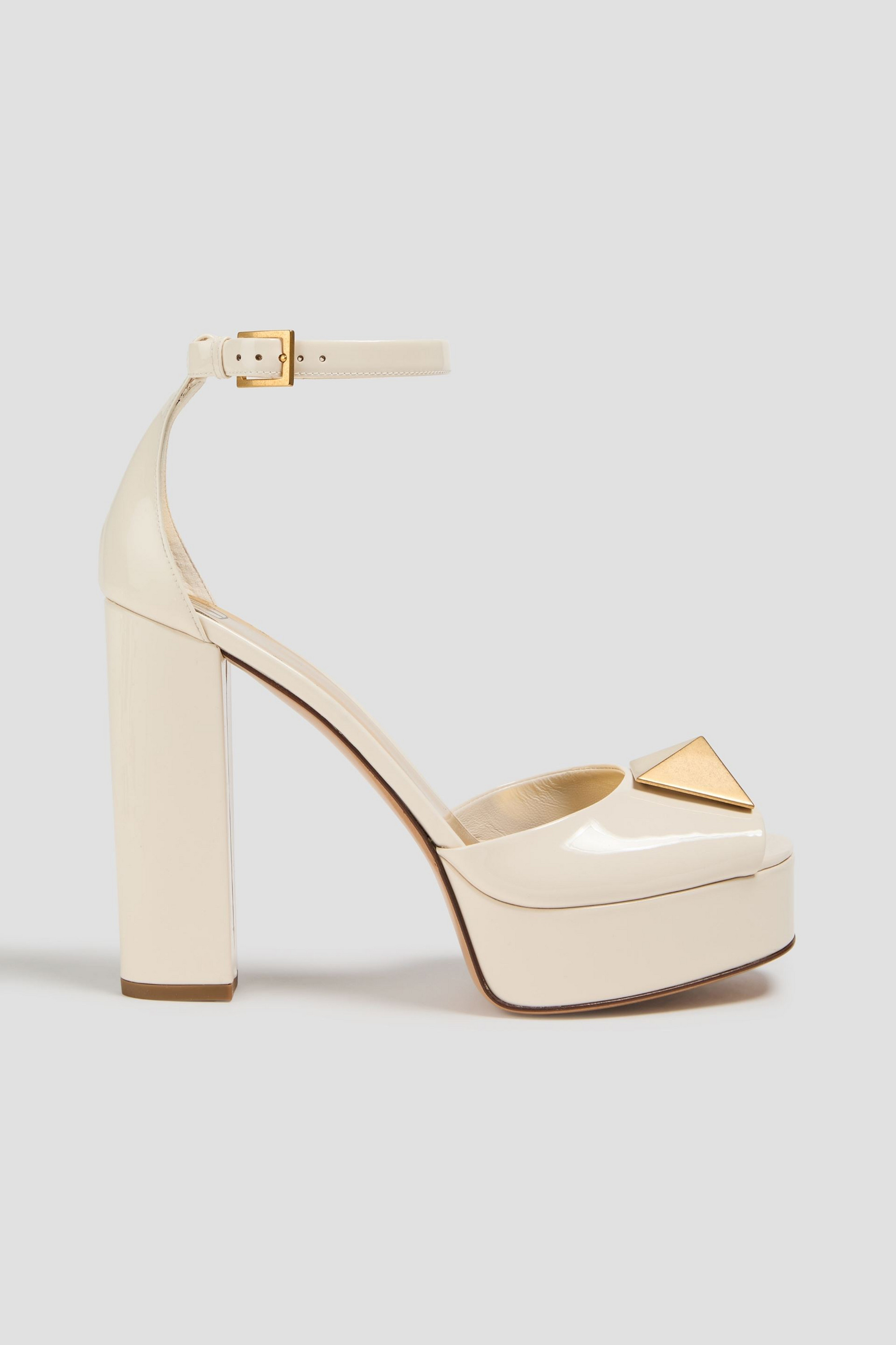 Valentino Garavani One Stud patent-leather platform sandals