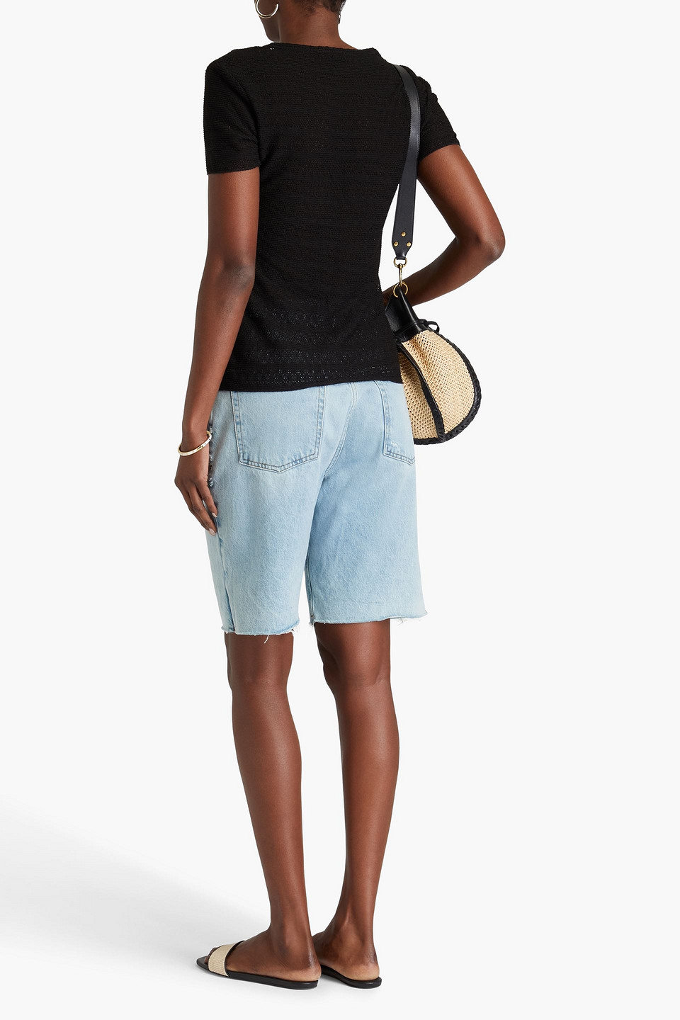  Rag & Bone - Julia Oberteil Aus Pointelle-strick - Schwarz - Xs 