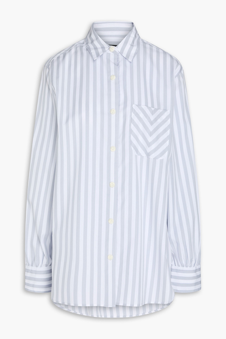 rag & bone - Maxine striped cotton-poplin shirt - Gray - S