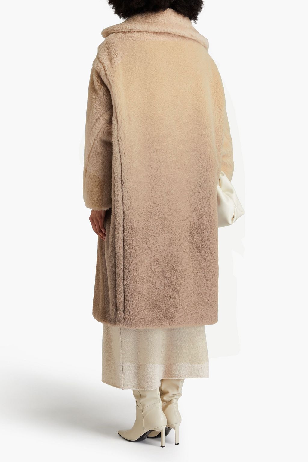 MAX MARA 데그라데 알파카 울 실크 혼방 코트