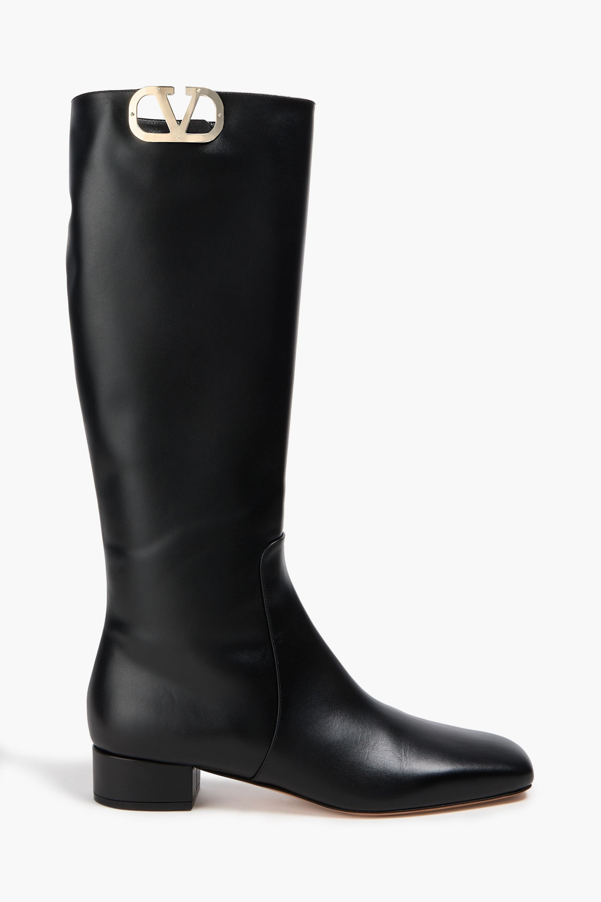 Valentino Garavani VLOGO Medallion leather knee boots