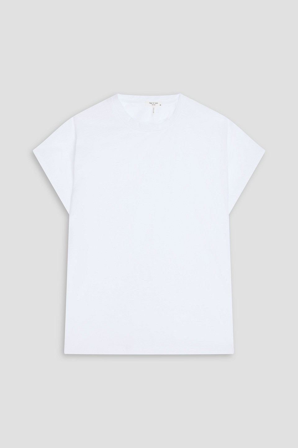 Rag & Bone The Slub Pleat Tee T-shirt Aus Pima-baumwoll-jersey In Weiss