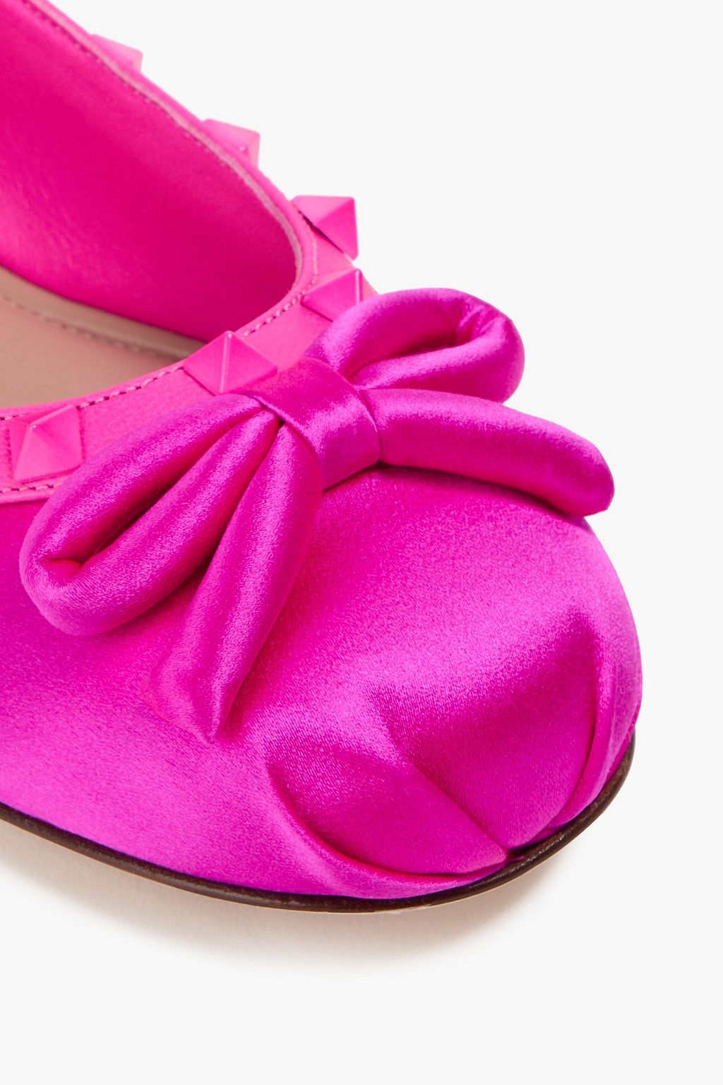 VALENTINO GARAVANI Ballerinas „Rockstud“ aus Satin