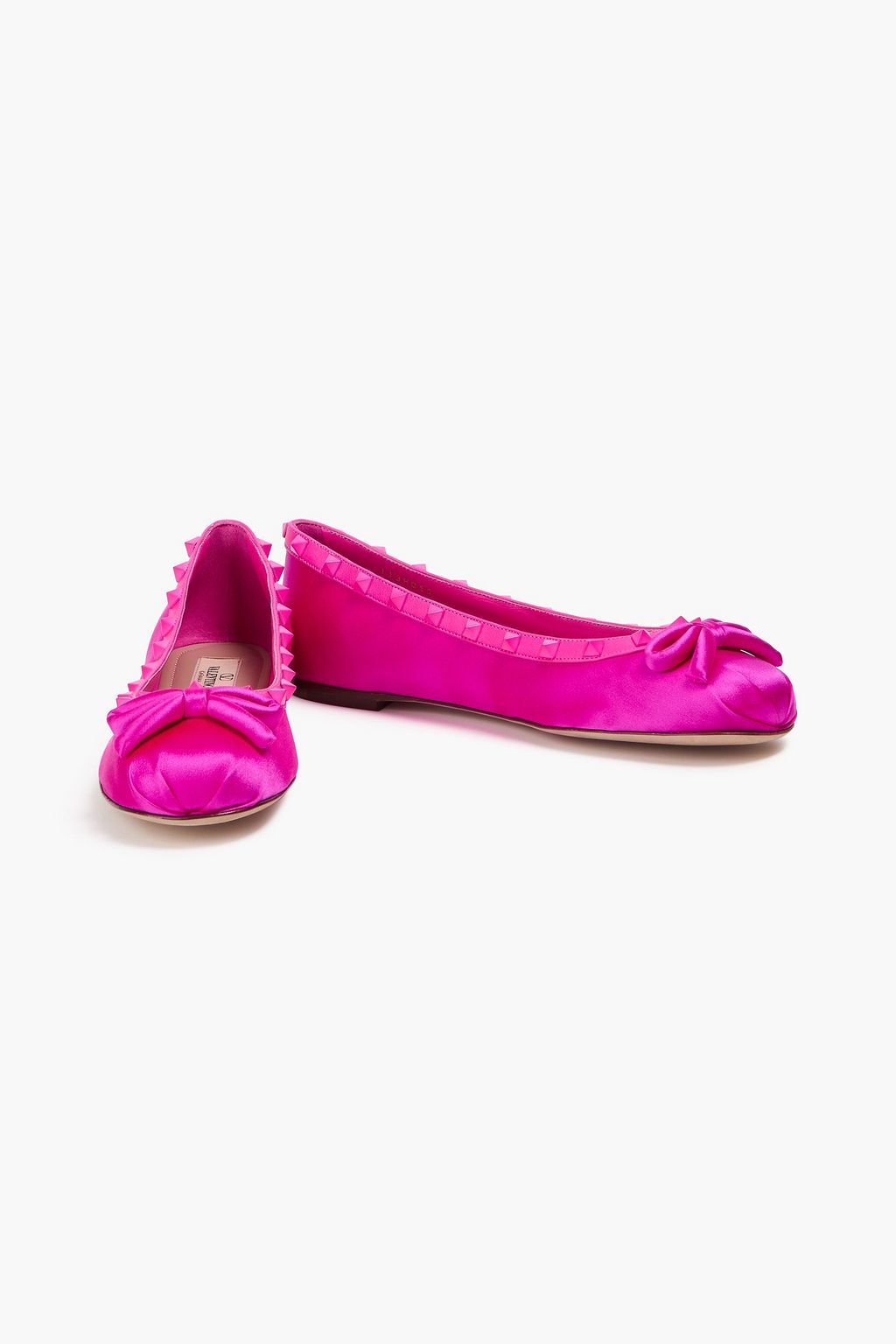 VALENTINO GARAVANI Ballerinas „Rockstud“ aus Satin