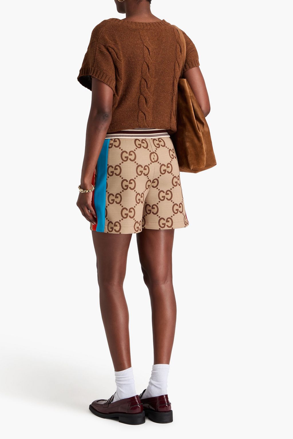GUCCI شورت مصنوع من الجيرسي المطاطي ومزين بطبعات