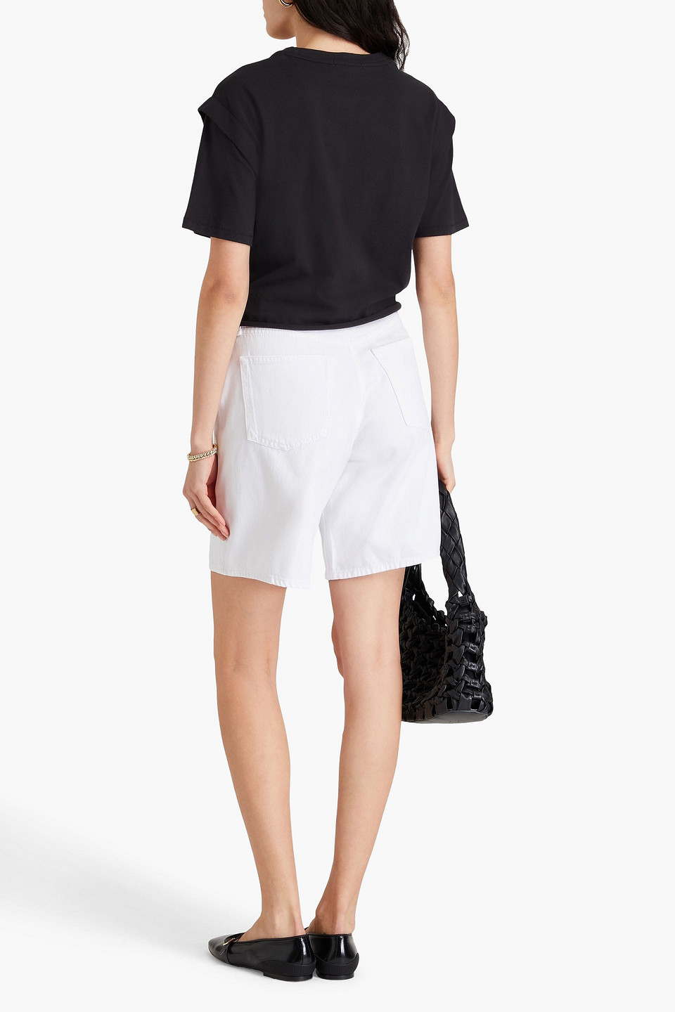 Rag & Bone Black Mica Tie T-shirt In Black