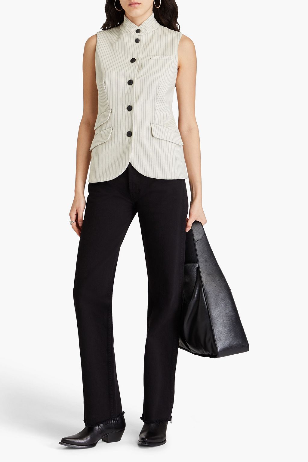 RAG & BONE Slade pinstriped jersey vest