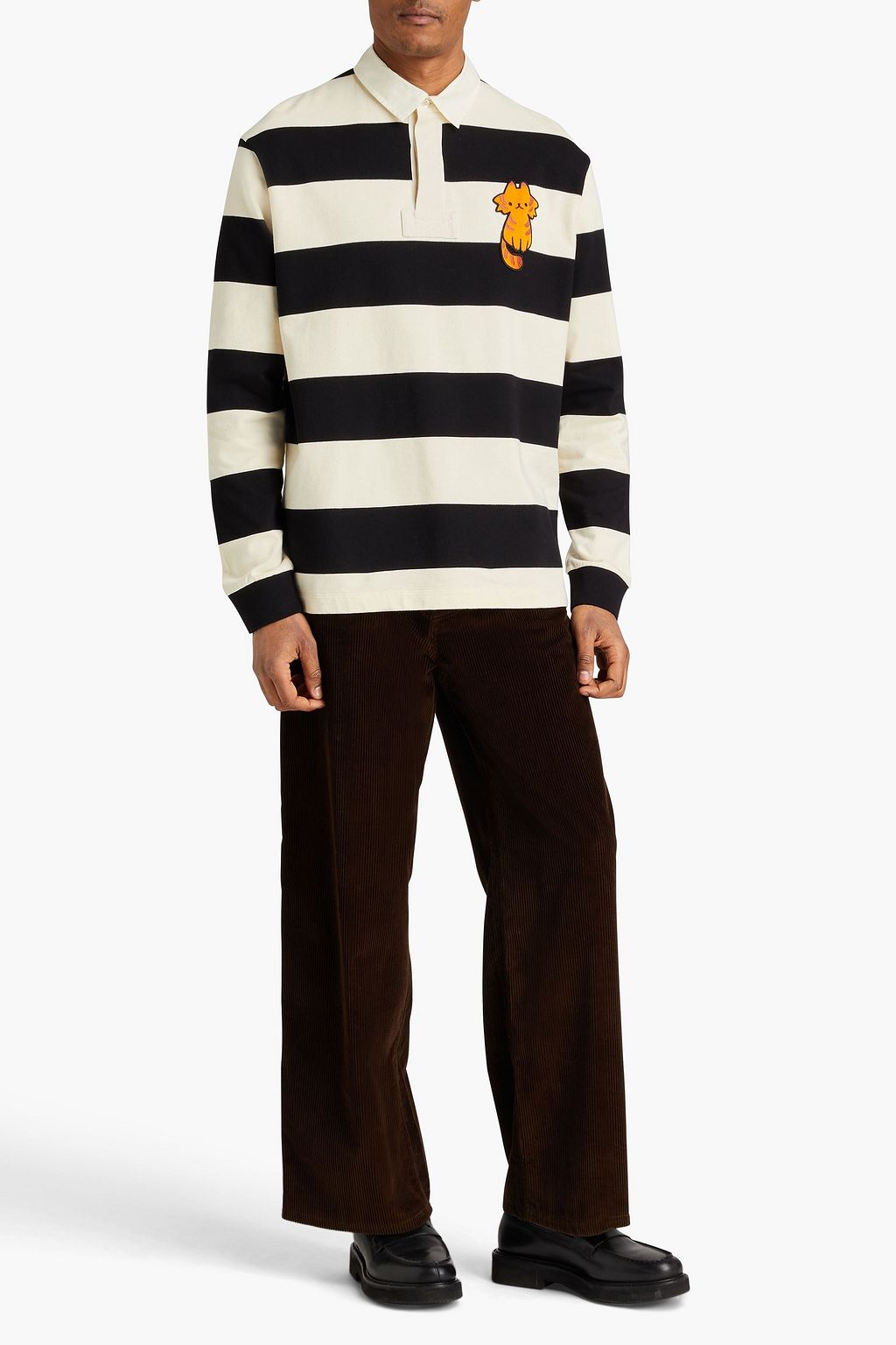 GUCCI Striped cotton-jersey polo shirt