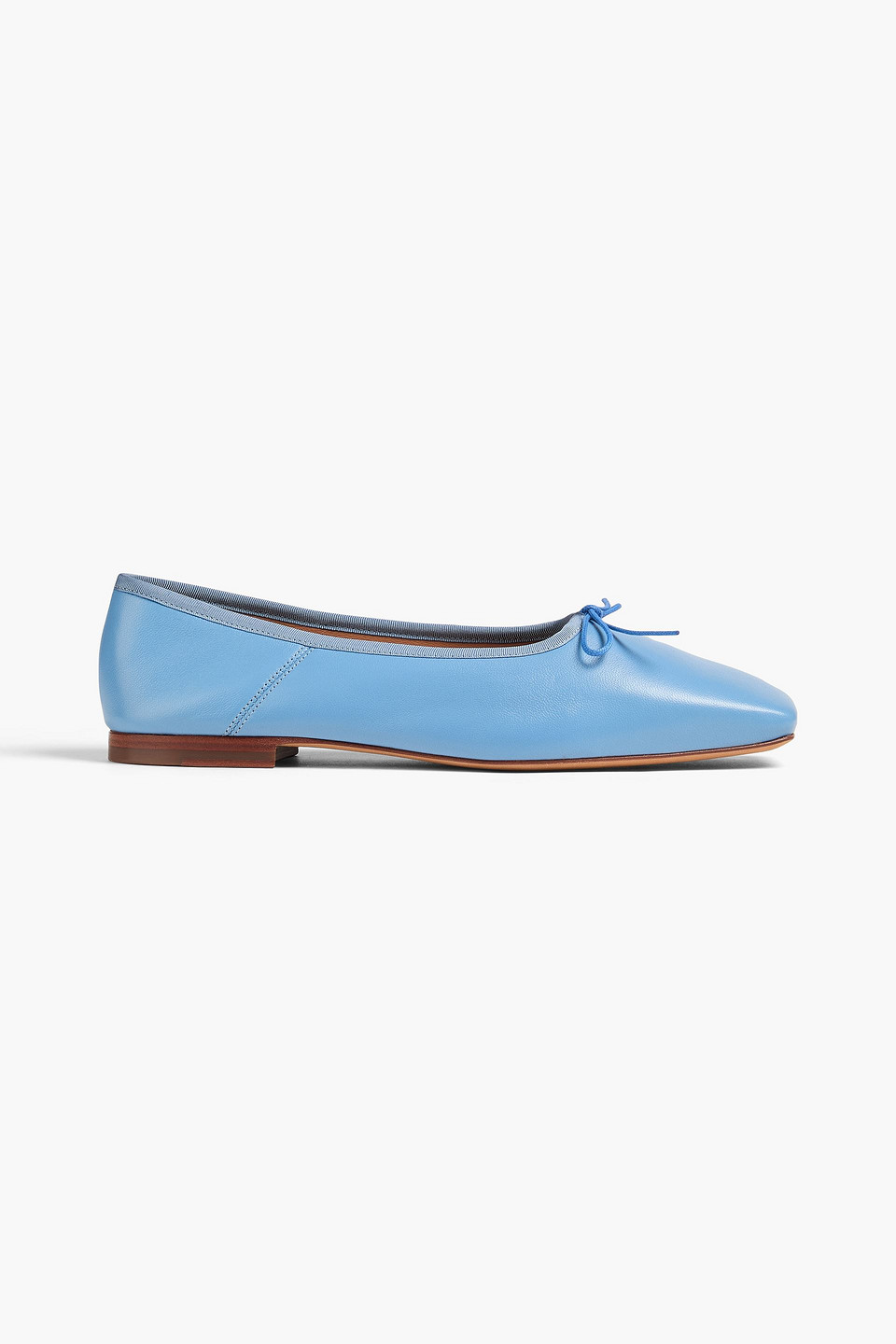 Mansur Gavriel Leather Ballet Flats In Light Blue