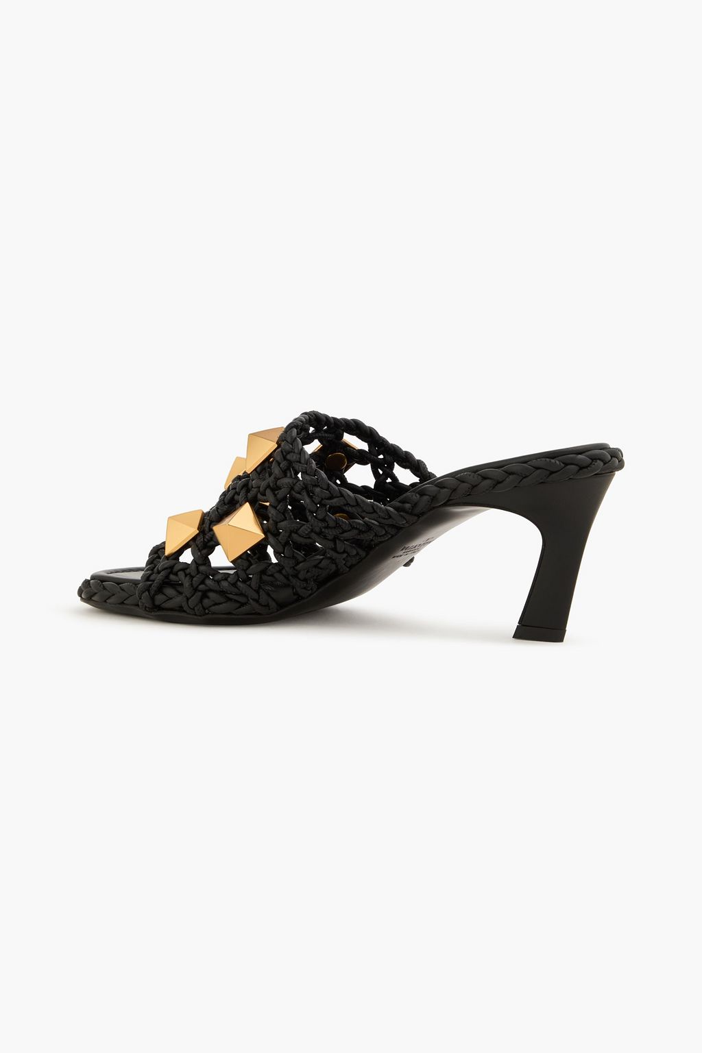 VALENTINO GARAVANI Roman Stud woven leather mules