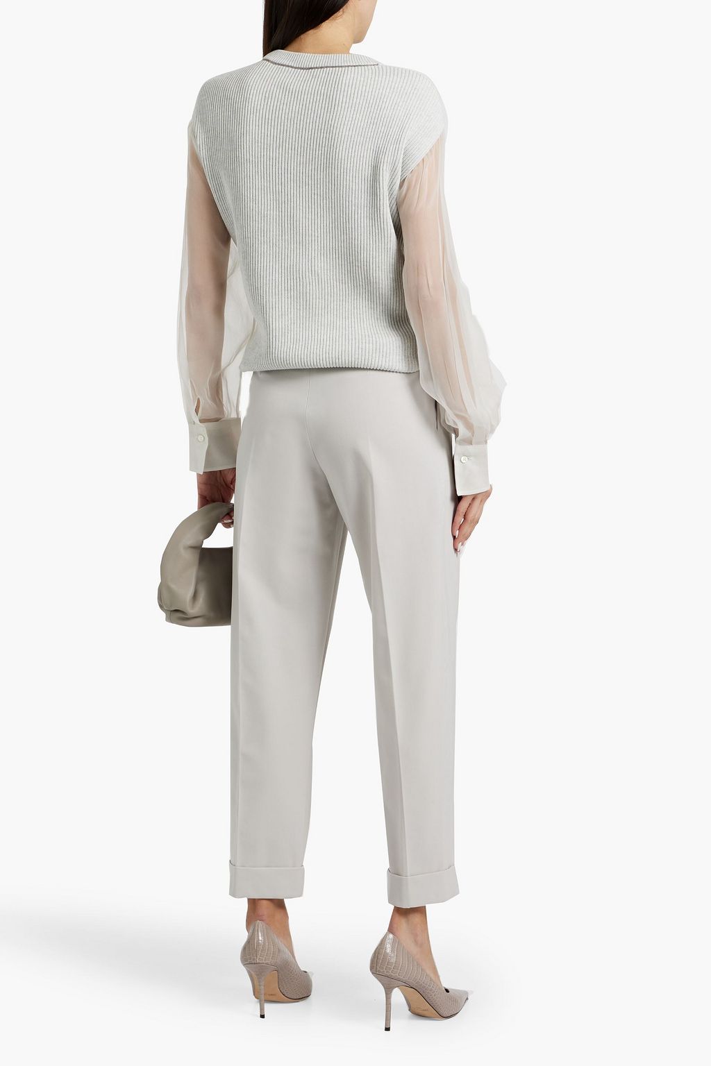 BRUNELLO CUCINELLI Wool-blend twill straight-leg pants