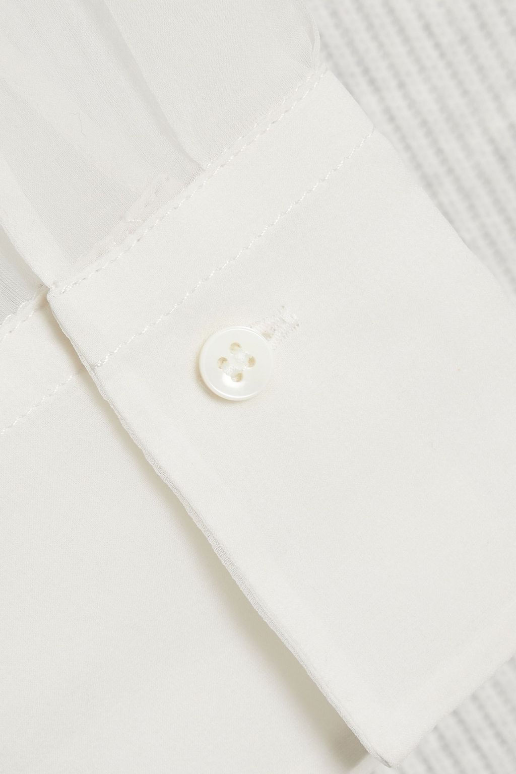 BRUNELLO CUCINELLI Chiffon-paneled ribbed cotton sweater