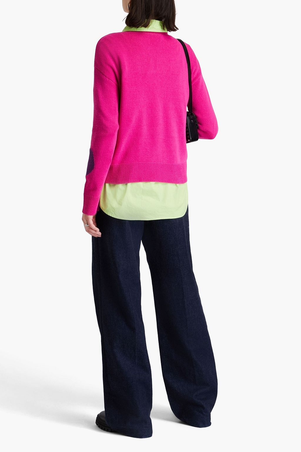 VALENTINO GARAVANI Jacquard-knit wool and cashmere-blend sweater