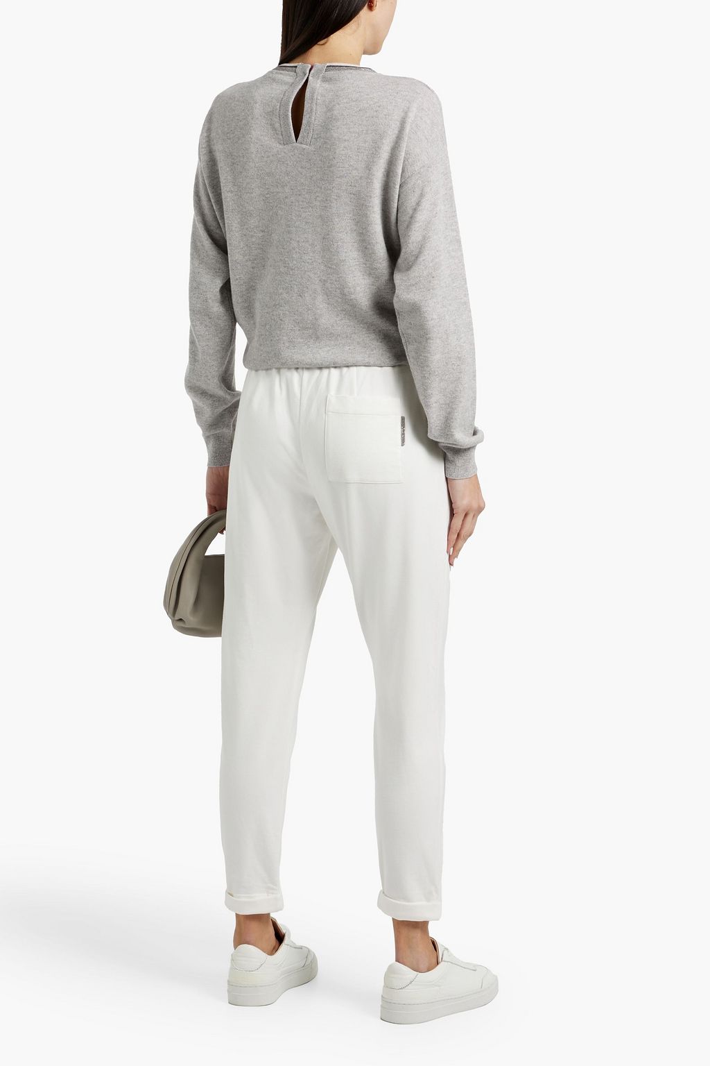 BRUNELLO CUCINELLI Bead-embellished cashmere sweater
