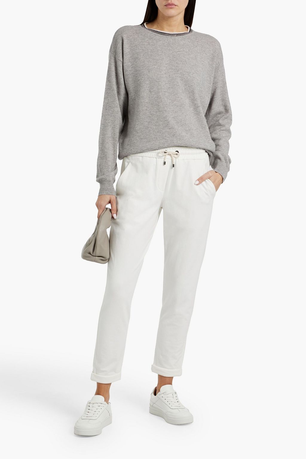 BRUNELLO CUCINELLI Bead-embellished cashmere sweater