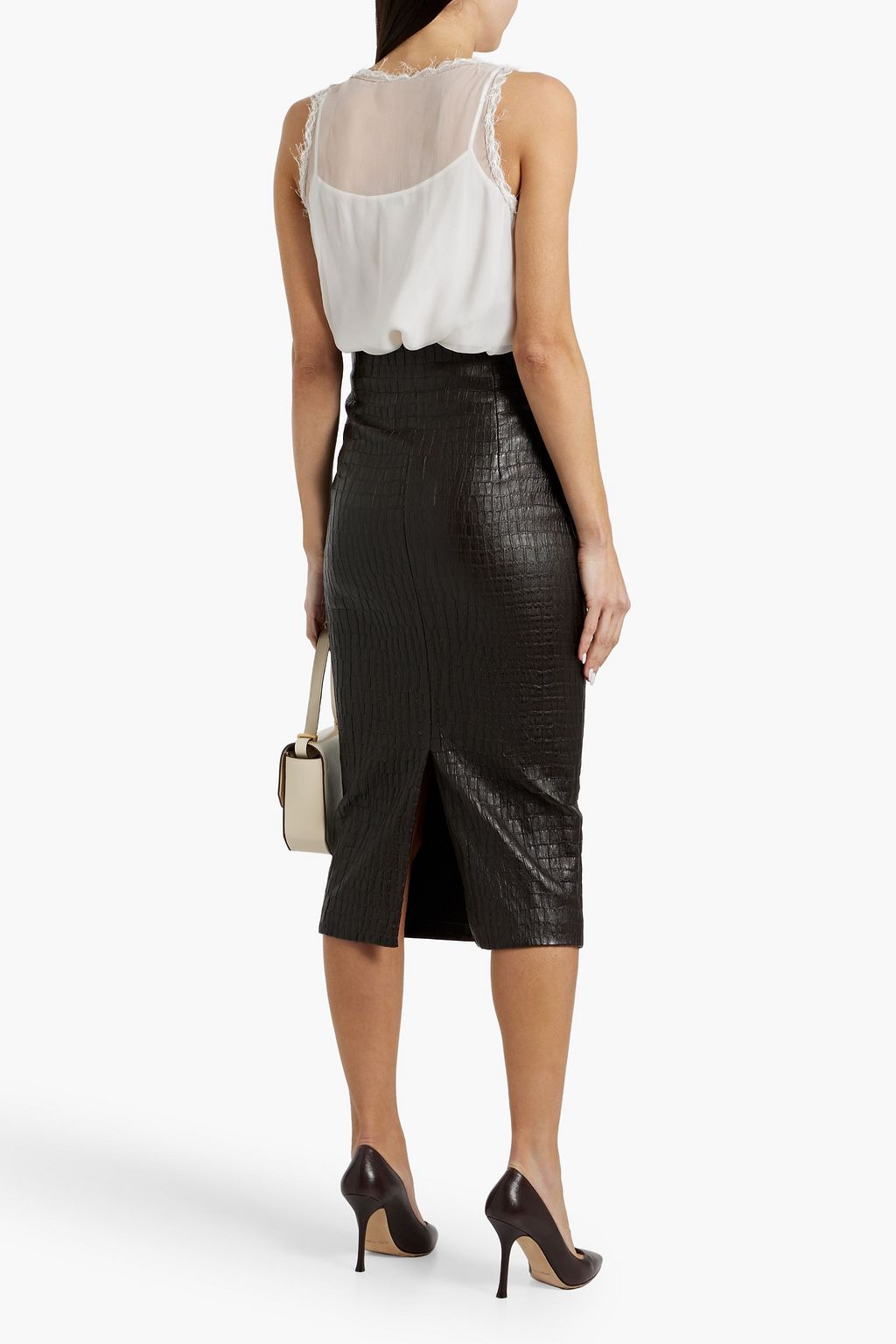 BRUNELLO CUCINELLI Frayed silk-chiffon top