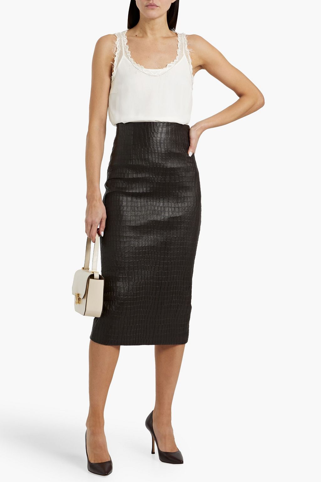 BRUNELLO CUCINELLI Frayed silk-chiffon top