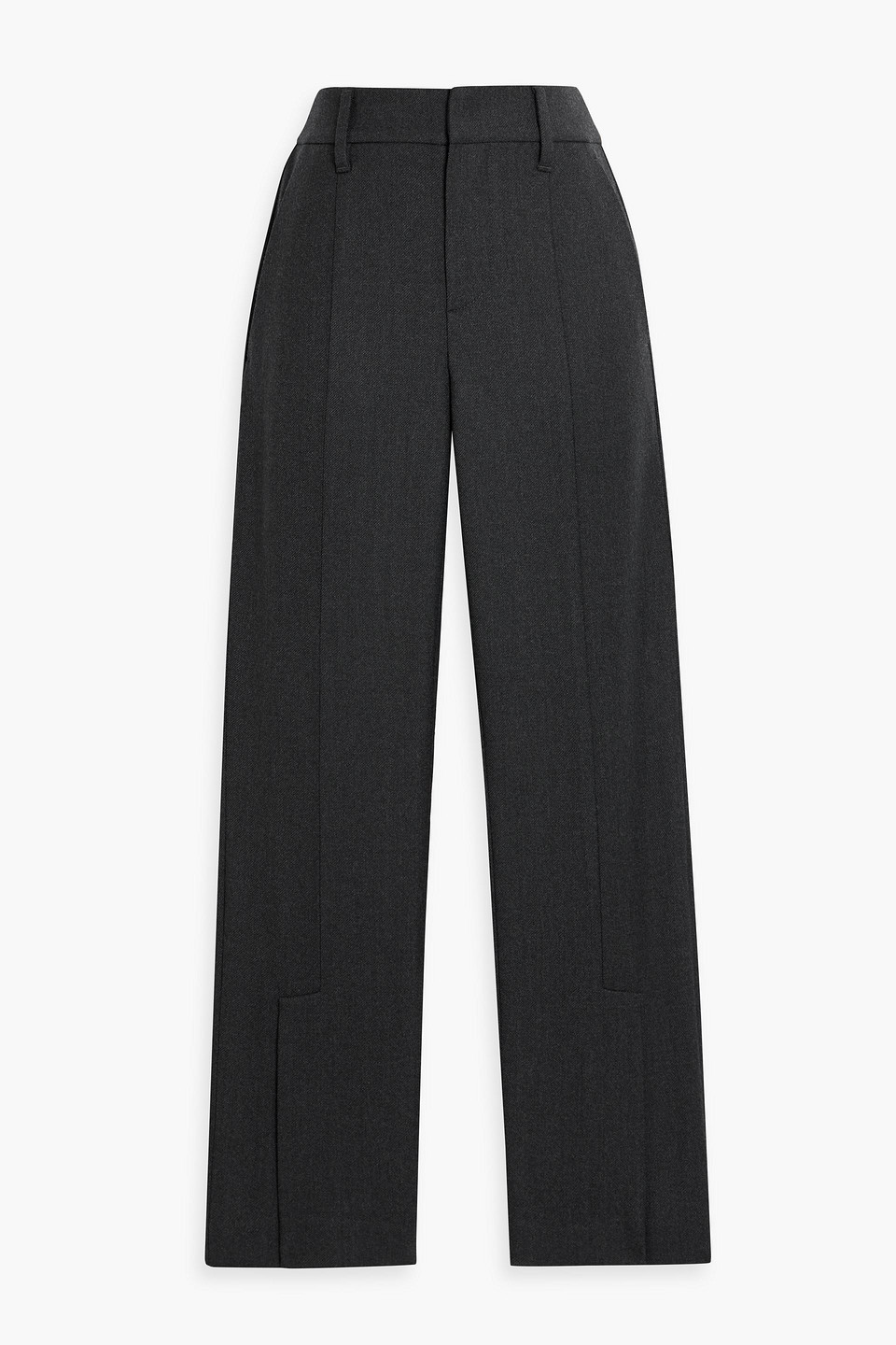Brunello Cucinelli Cropped Wool-blend Twill Slim-leg Pants In Gray