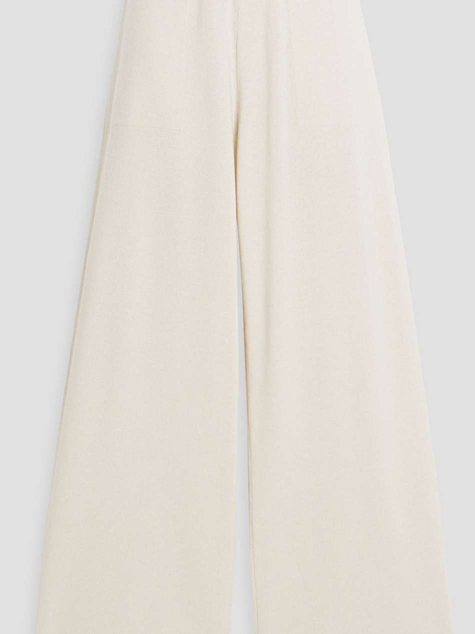bead-embellished wool, cashmere and silk-blend wide-leg pants