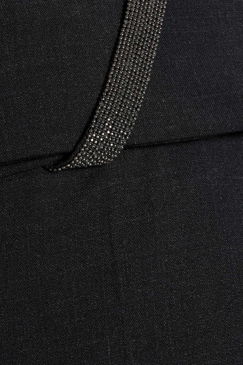 BRUNELLO CUCINELLI Bead-embellished wool-blend tapered pants