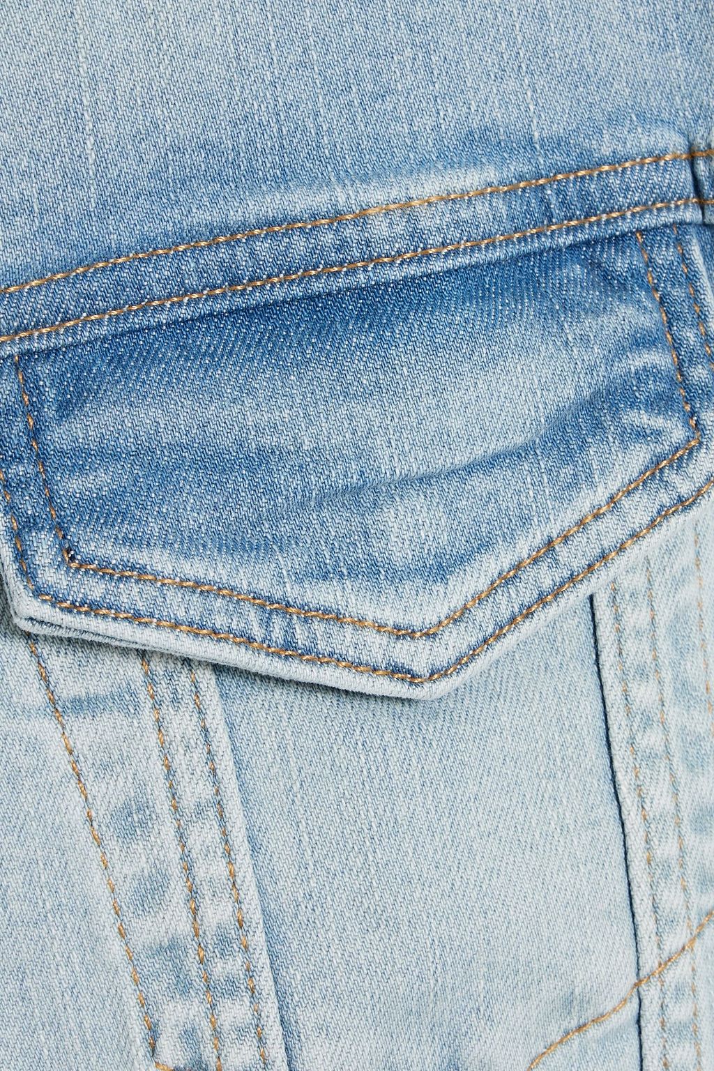 GANNI デニム ミディシャツワンピース ほつれ加工