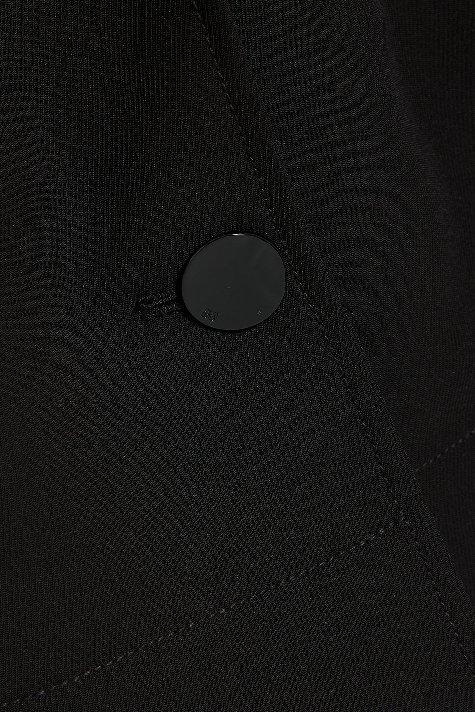 Ganni Sleeveless Twill Dress With Button Front In Black