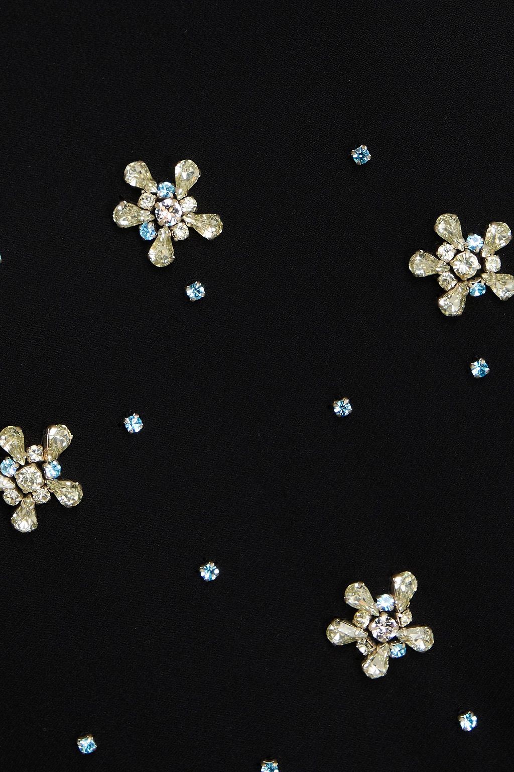 VALENTINO GARAVANI Embellished silk crepe de chine mini dress