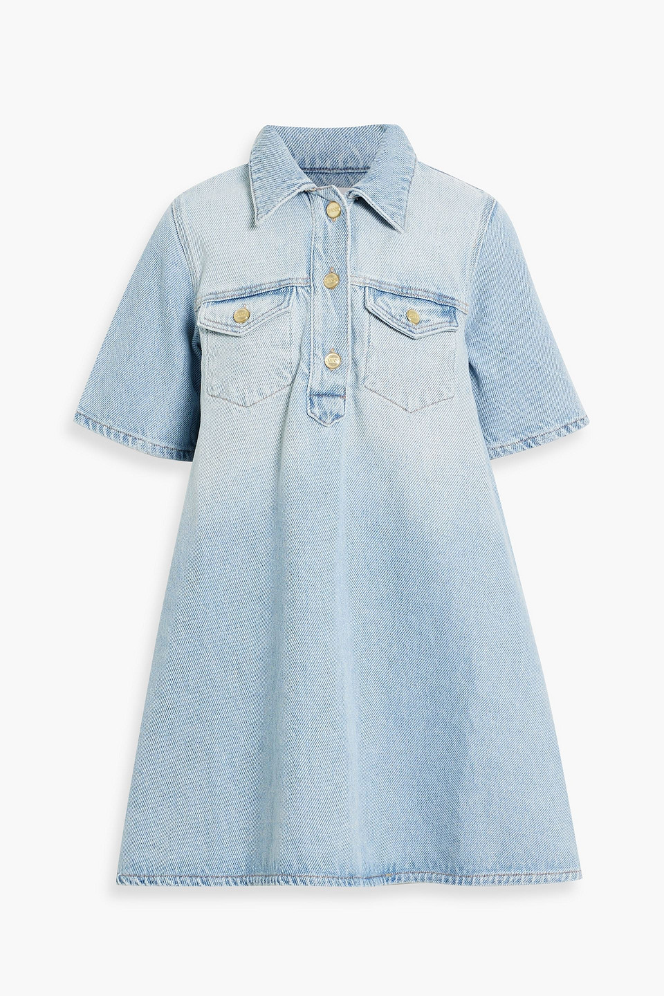 Denim mini shirt dress
