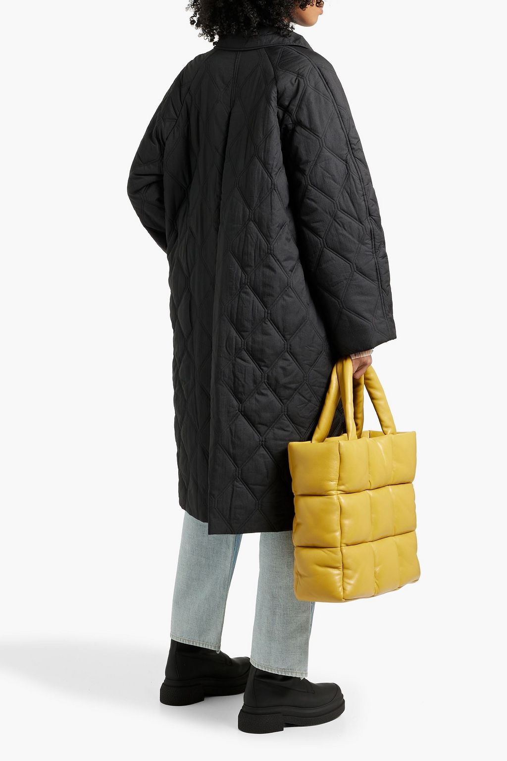 GANNI Quilted shell coat