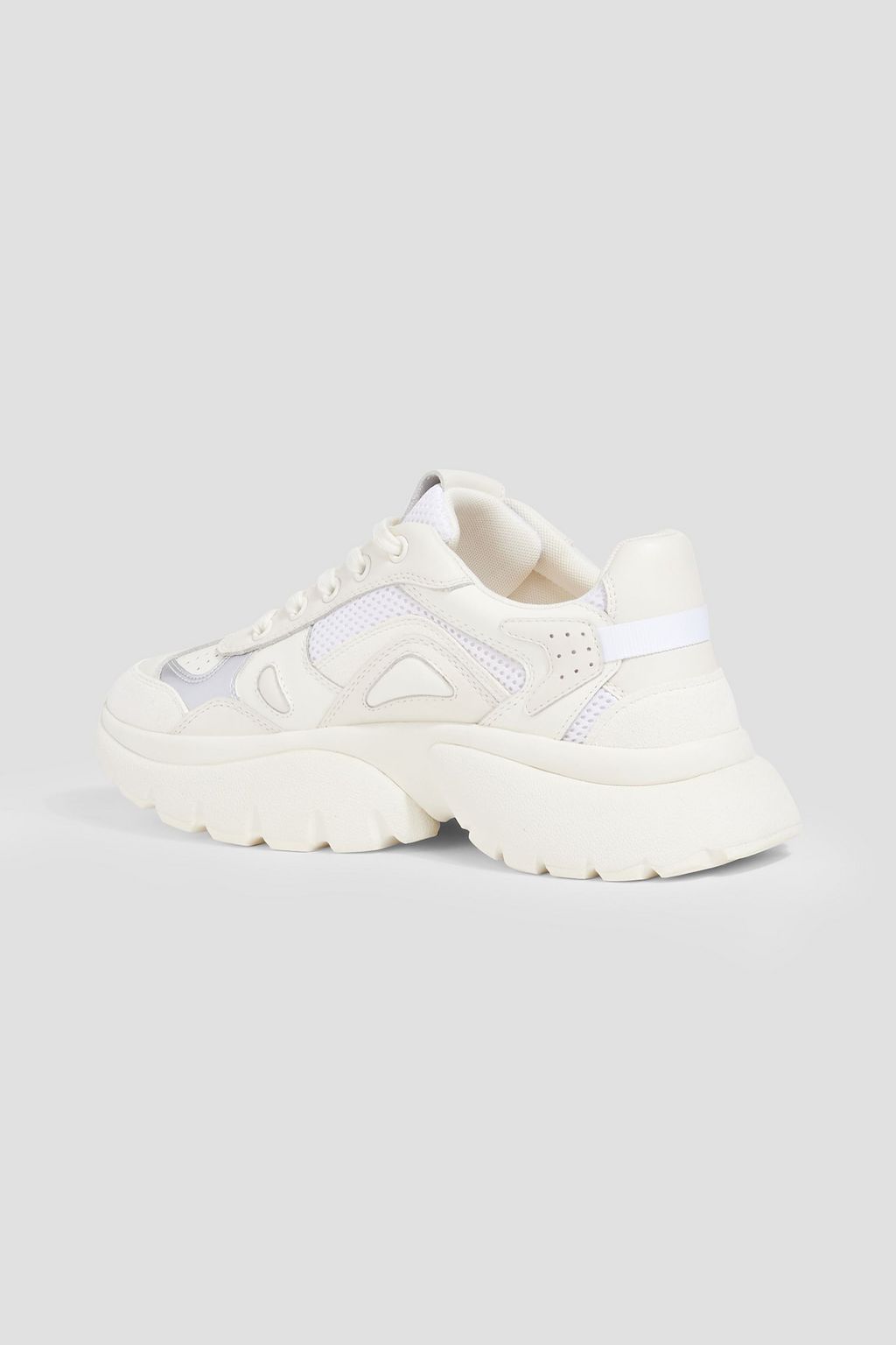 MAJE Mesh, leather and suede sneakers