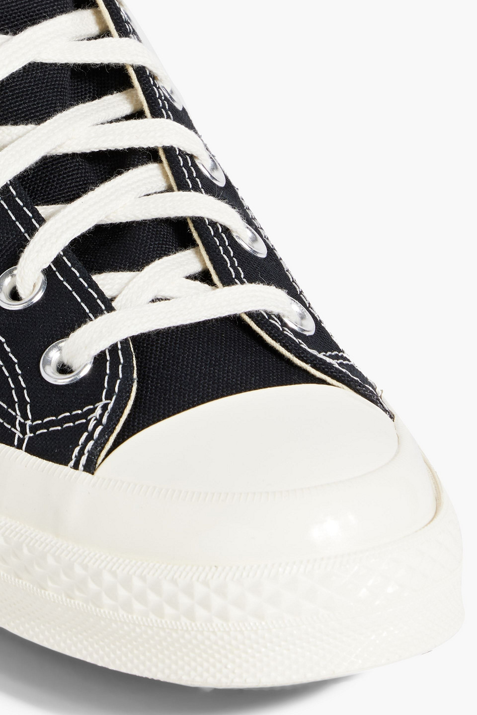 Converse X Comme Des Garçons Play Chuck 70 Printed Canvas High-top Sneakers In Black