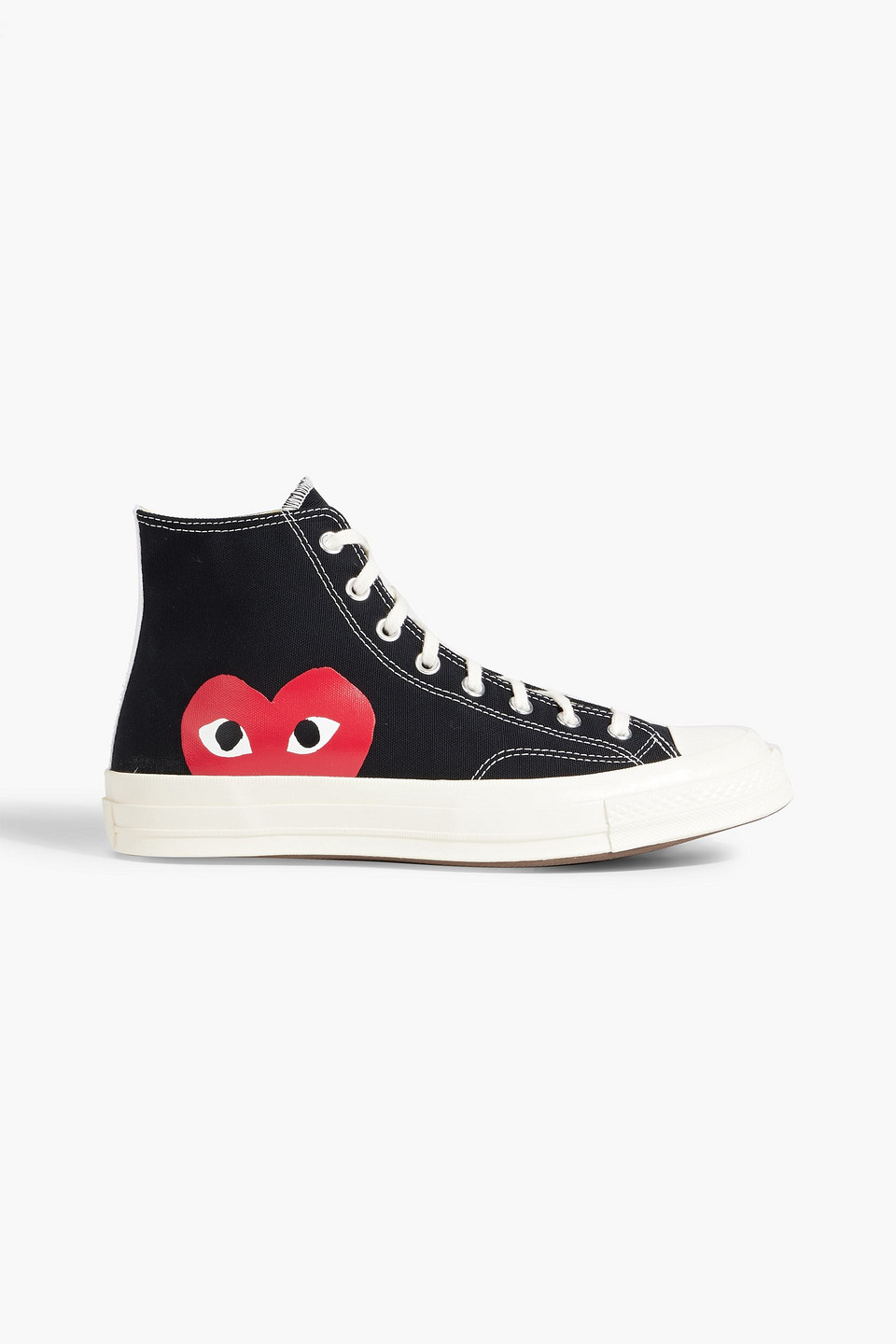 Converse X Comme Des Garçons Play Chuck 70 Printed Canvas High-top Sneakers In Black