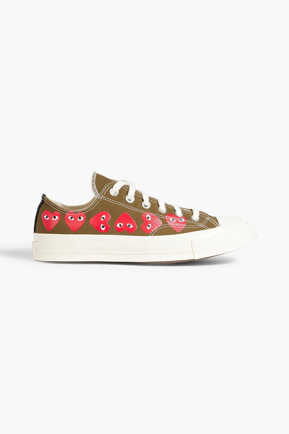 Converse X Comme Des Garçons Play Chuck 70 Printed Canvas Sneakers In Army Green