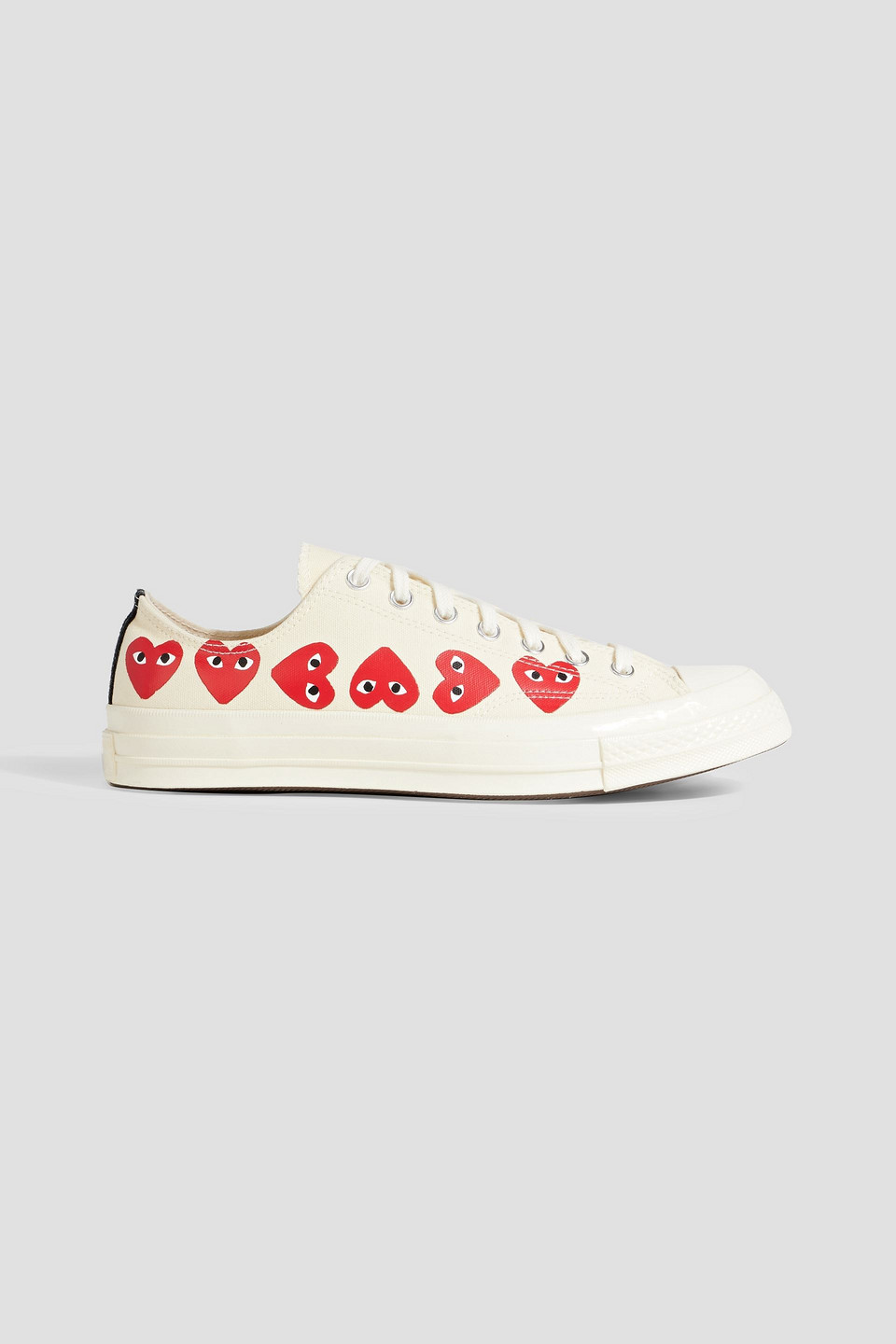 Converse X Comme Des Garçons Play Chuck 70 Printed Canvas Sneakers In Ivory