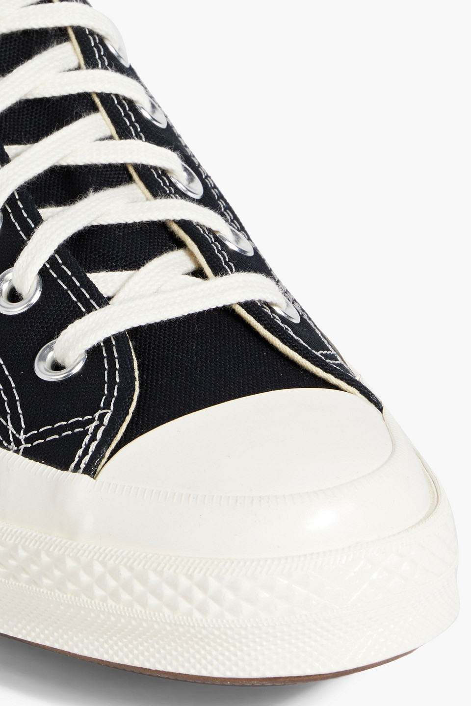 Converse X Comme Des Garçons Play Chuck 70 Printed Canvas Sneakers In Black