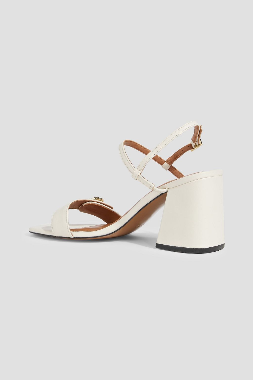 MAJE Embellished leather slingback sandals
