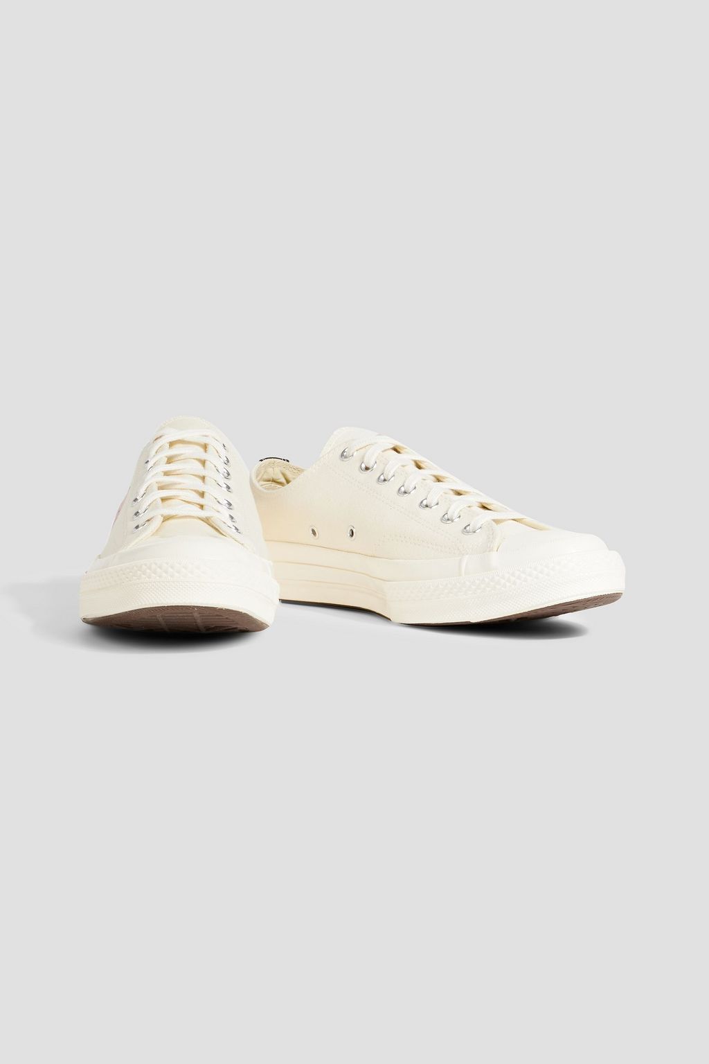 CONVERSE X COMME DES GARÇONS PLAY حذاء سنيكرز "تشاك 70" من الكنفا ومزين بطبعات