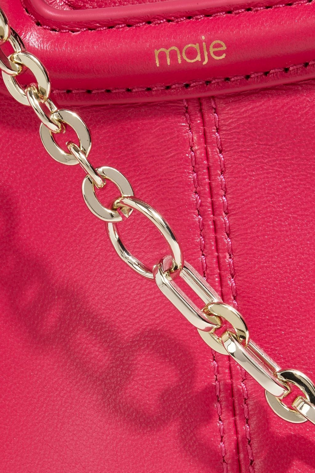 MAJE Fringed leather shoulder bag