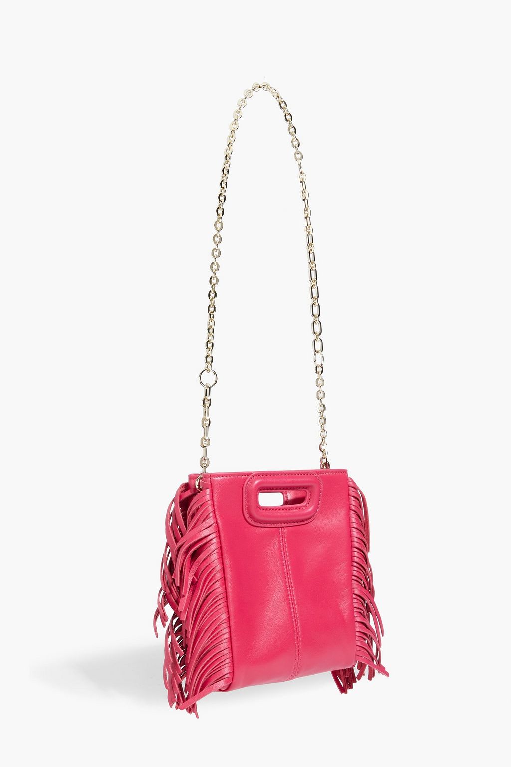 MAJE Fringed leather shoulder bag