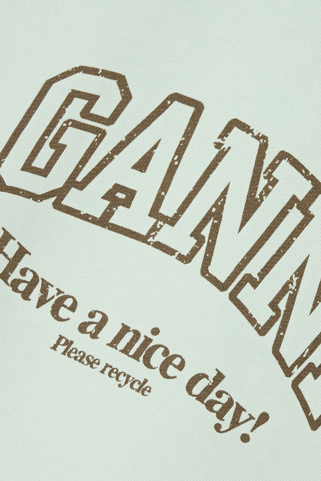 GANNI Printed French cotton-terry sweatshirt
