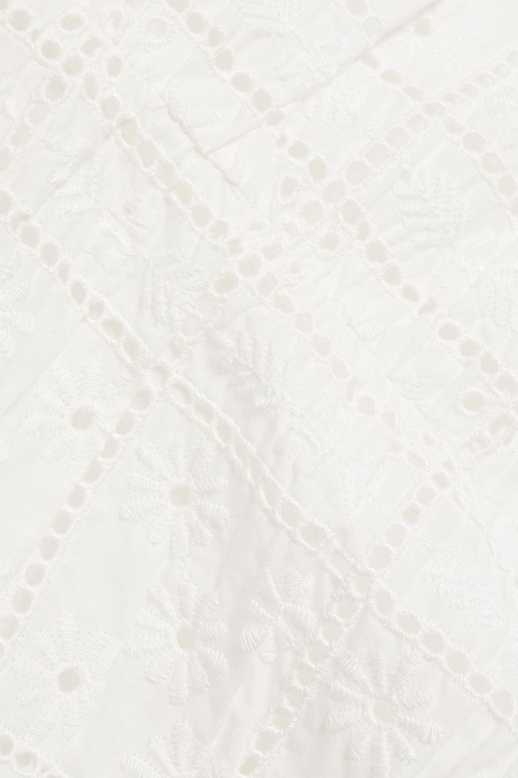 GANNI Broderie anglaise cotton midi dress