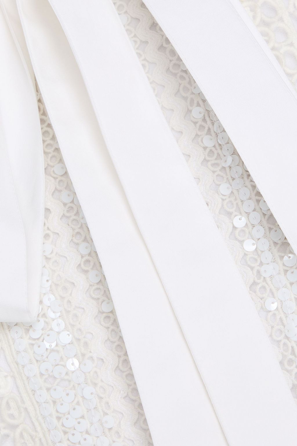 VALENTINO GARAVANI Guipure lace-trimmed cotton-poplin shirt