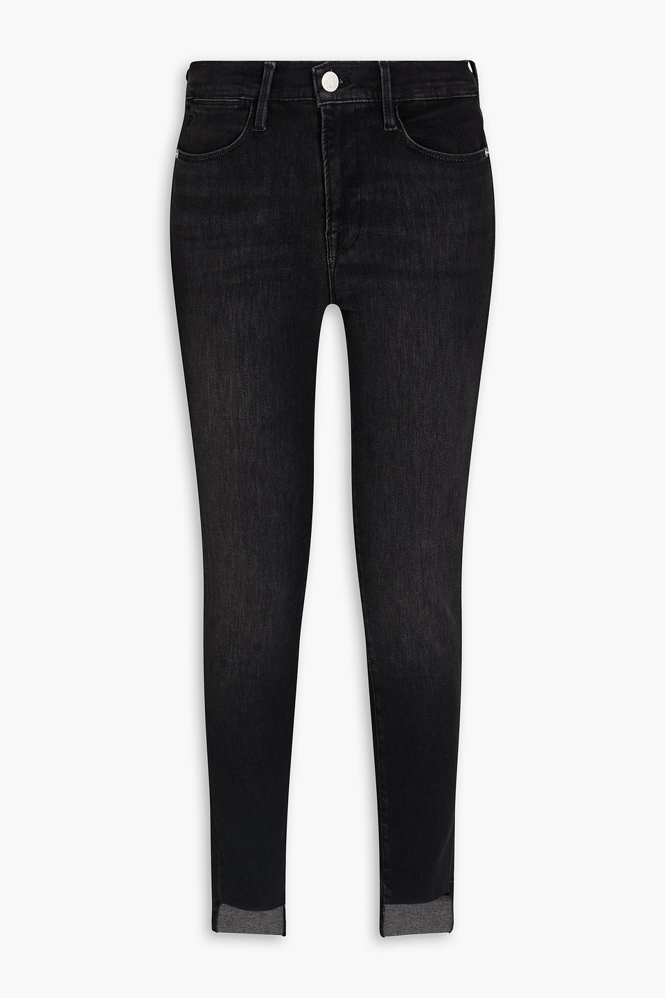 Frame Le High Skinny Hoch Sitzende Skinny Jeans In Schwarz