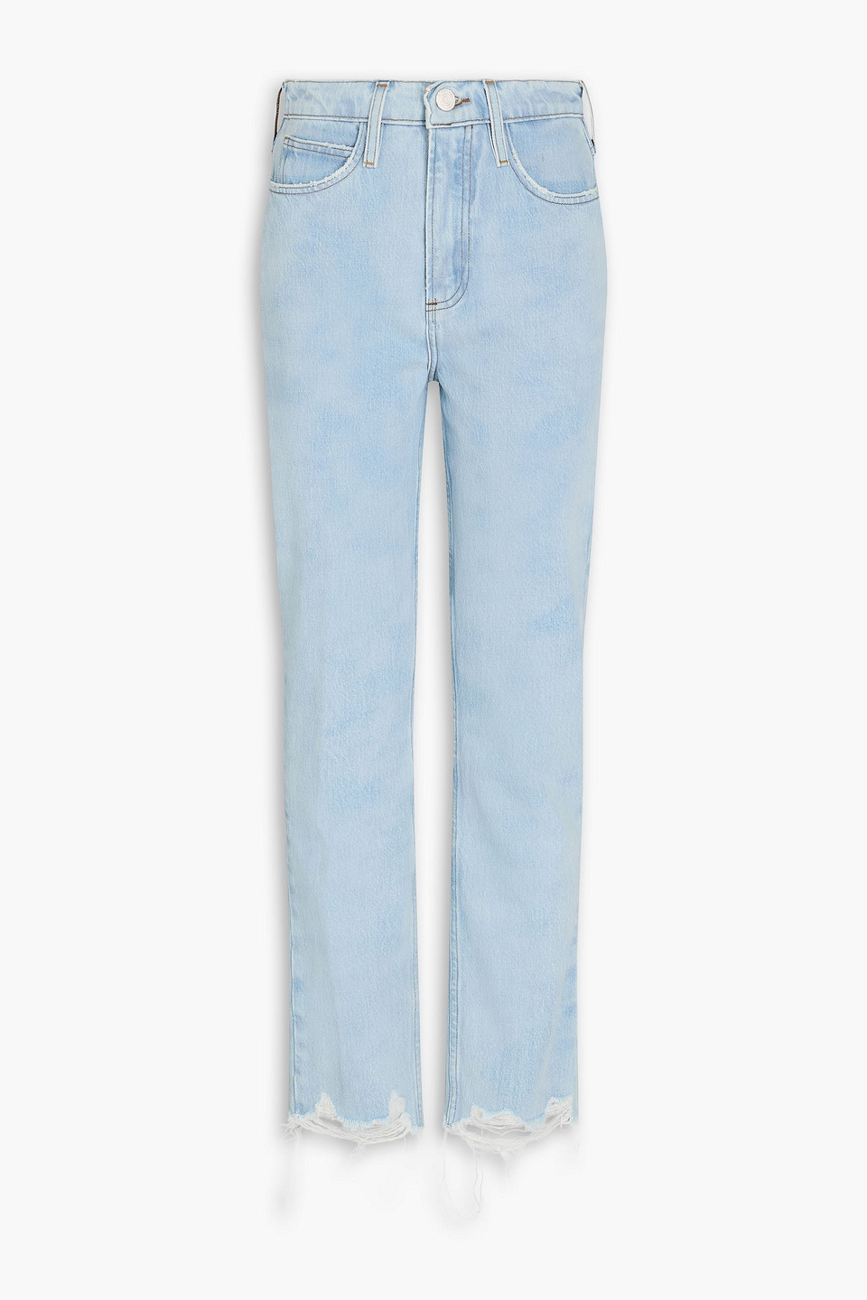 Frame Le High N Tight High-rise Straight-leg Jeans In Hellblauer Denim
