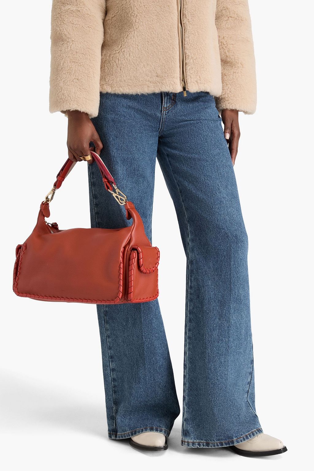 CHLOÉ Textured-leather shoulder bag