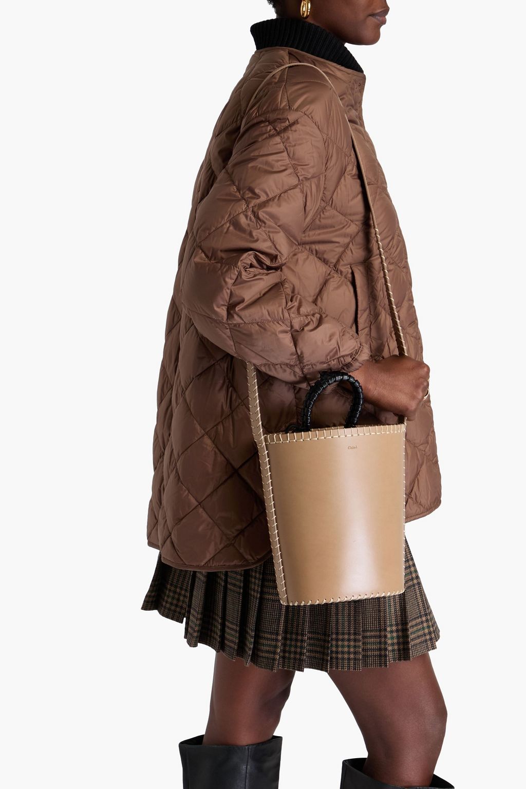 CHLOÉ Louela small leather bucket bag