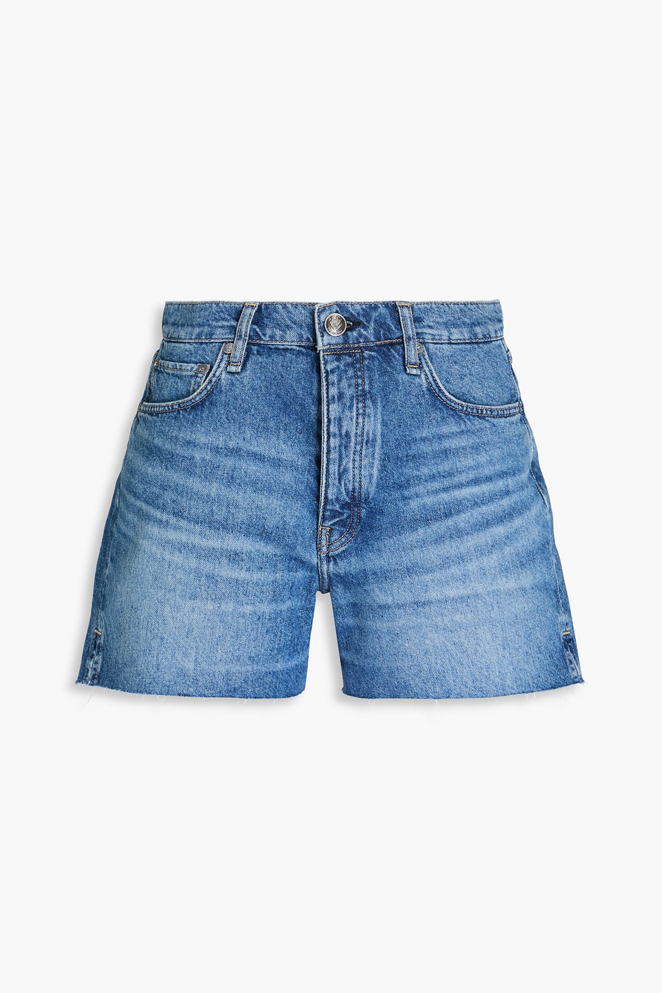 Rag & Bone Denim Shorts In Mittelblauer Denim