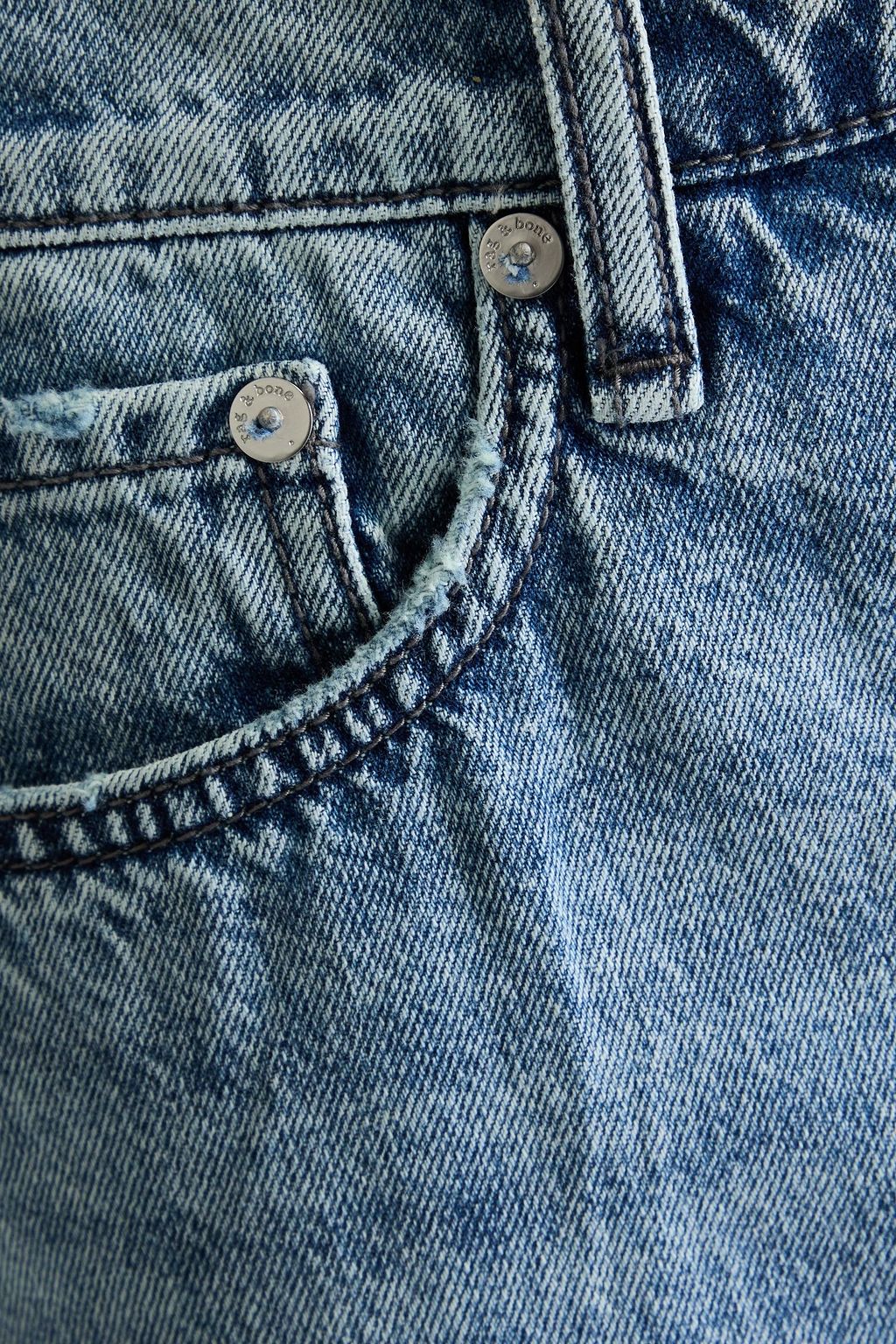 RAG & BONE تنورة متوسطة الطول ’”كلارا” ضيقة من الدنيم